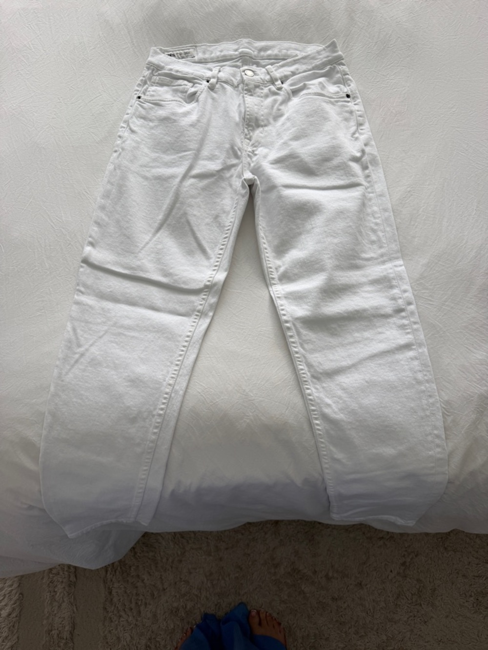 Zara White Straight-Leg Men’s Jeans